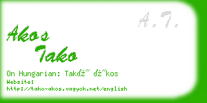 akos tako business card